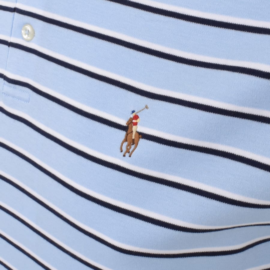 Ralph Lauren Striped Polo T Shirt Blue | Mainline Menswear